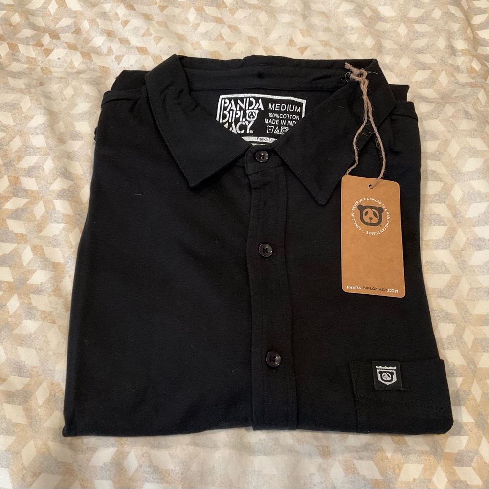 Panda Diplomacy Knit Oxford Shirt